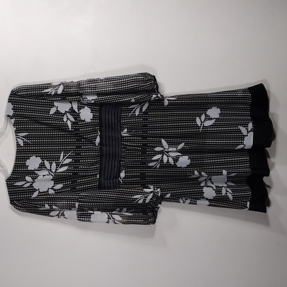 Signature By Sangria Floral Lined Polyester Dress Size 12 - Picture 6 of 12